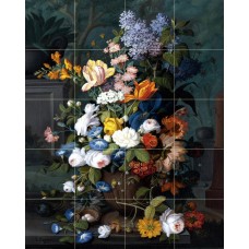 20 Tiles Art Bouquet Flowers Vase Mural Ceramic Backsplash Bath Tile #2385   182126184395